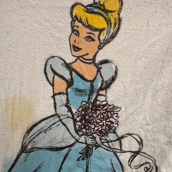 Old Navy Collectabilities 3T Girls White and Blue Cinderella Disney Short Sleeve - Picture 4 of 6